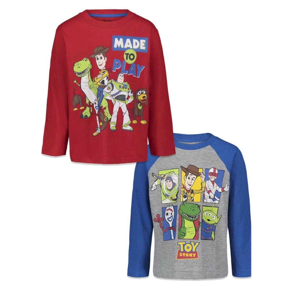 Disney Pixar Toy Story 4 Long Sleeve Tee T-Shirt Toddler Bundle 4T